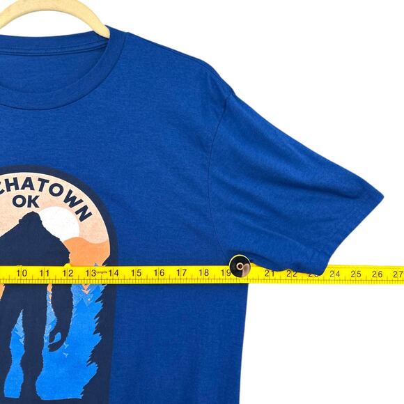 Bigfoot‎ Blue Graphic Hochtown OK Graphic Short Sleeve T-Shirt Size Medium - Picture 4 of 5